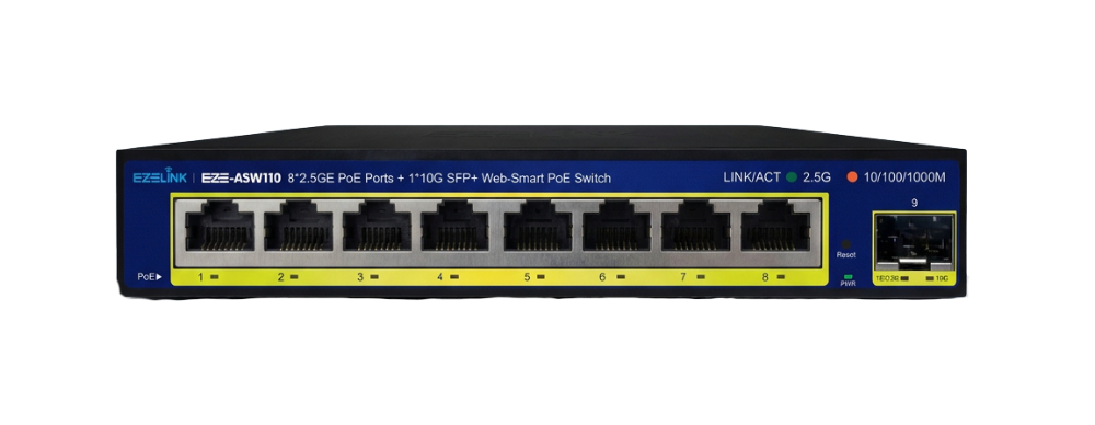 EZE-ASW110 8-port 2.5G PoE web smart switch